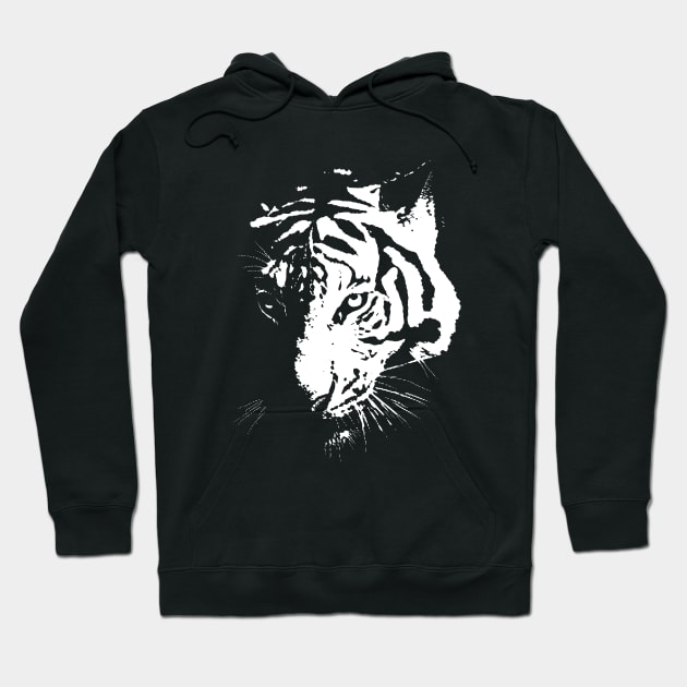 White Tiger Hoodie by GrizzlyVisionStudio